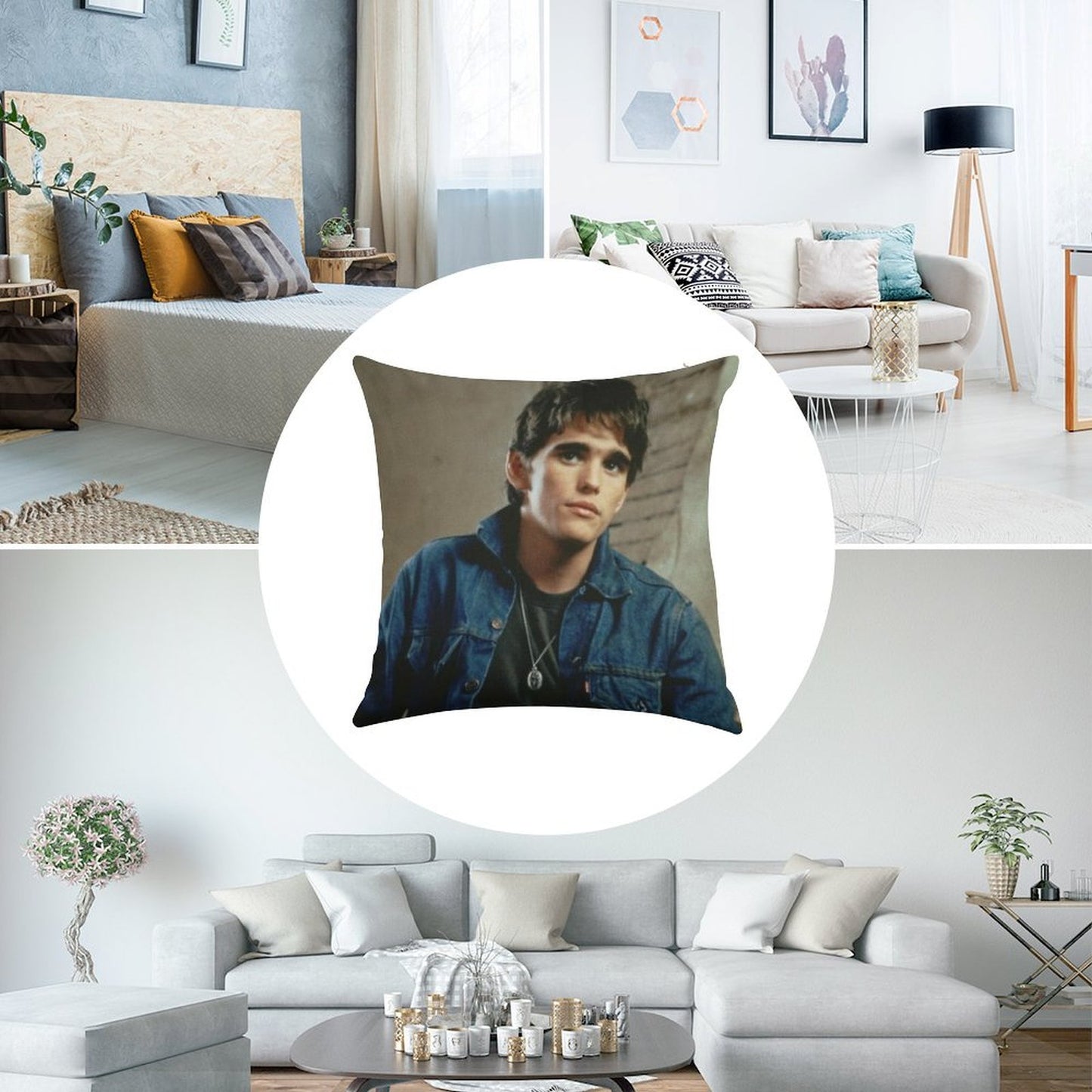 Dally Winston Linen Throw Pillow Cover