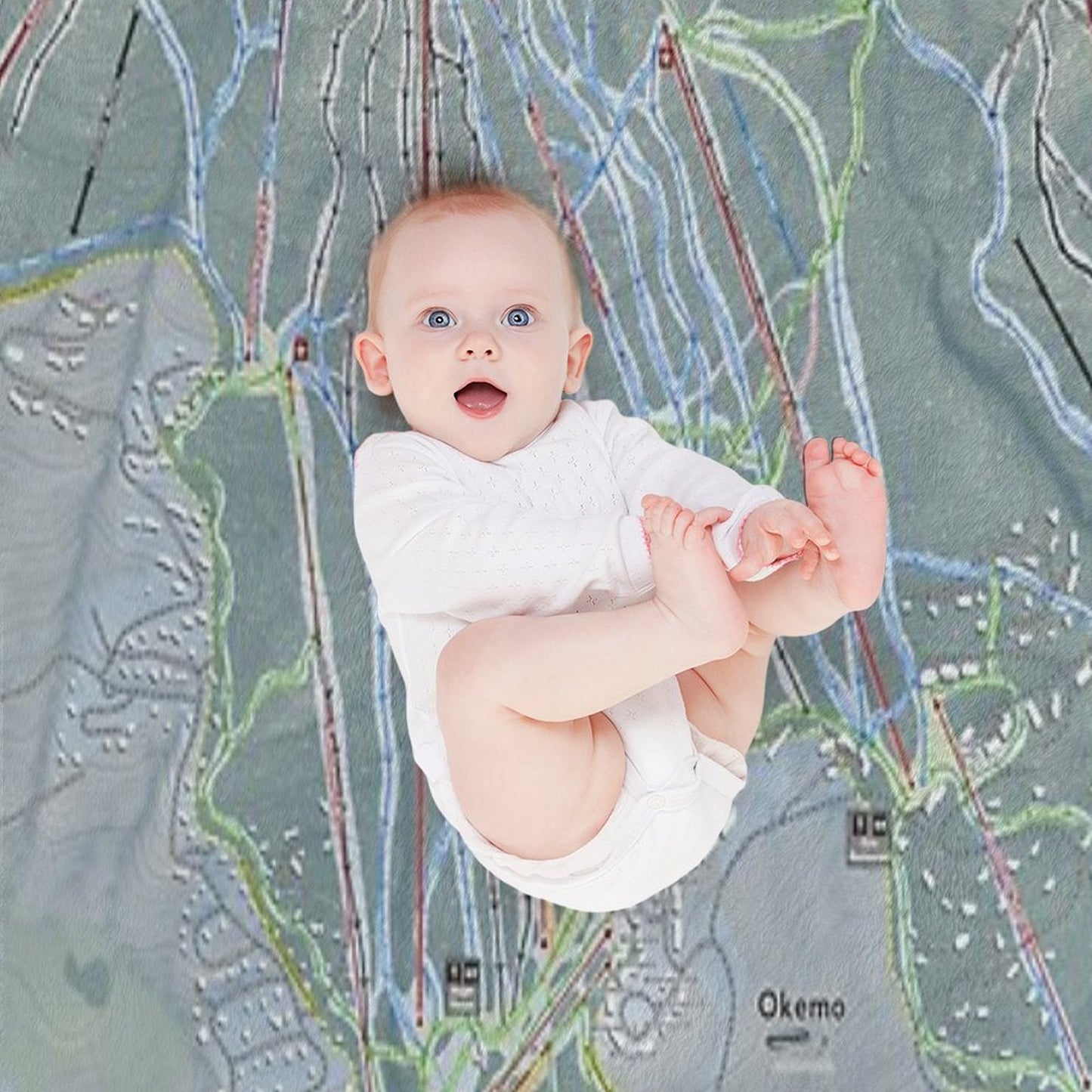 Okemo Resort Trail Map Throw Blanket