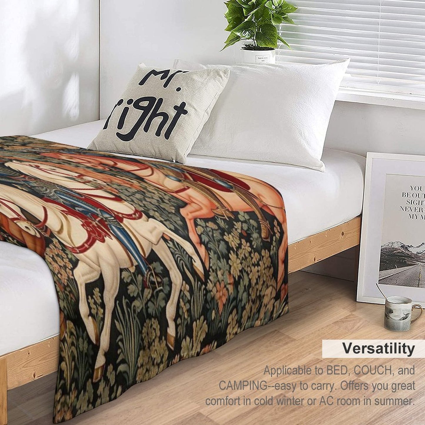 Medieval Knights Jousting Throw Blanket