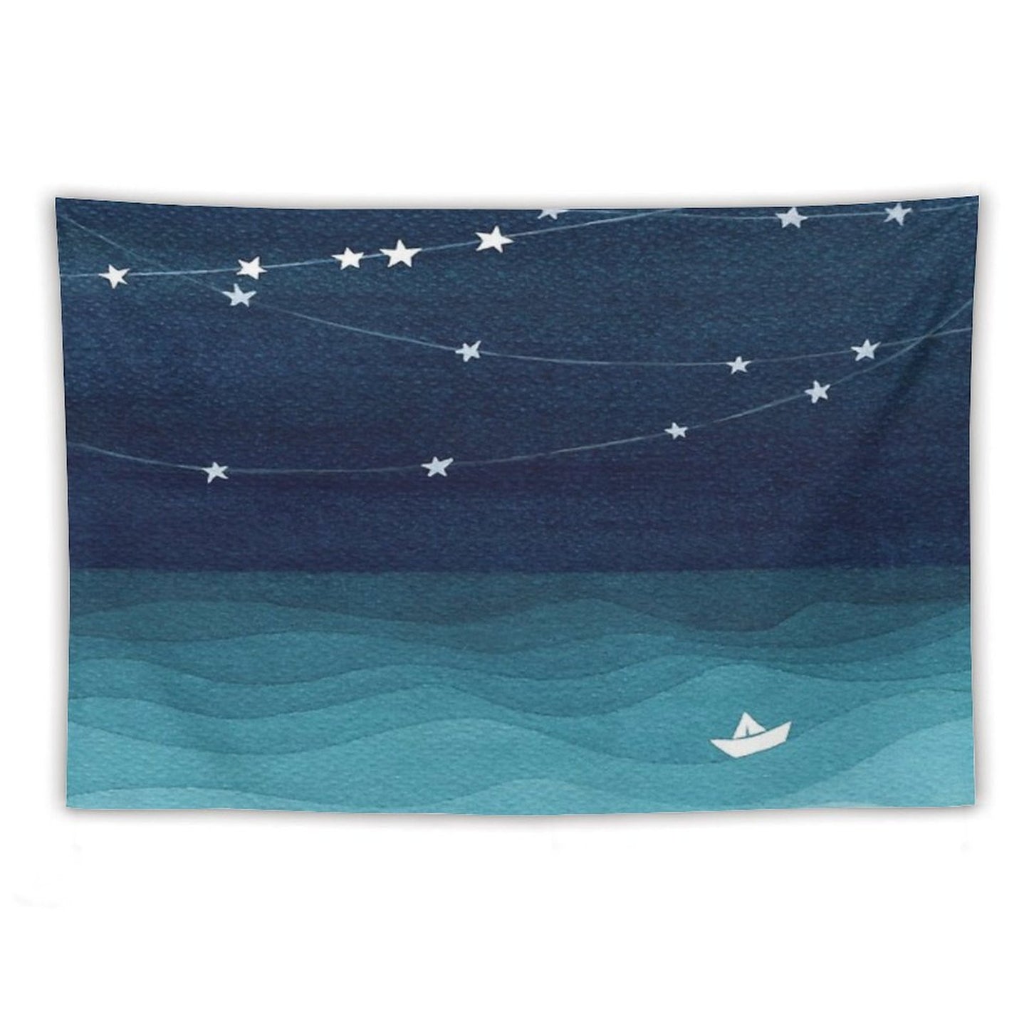 Garland of Stars, Teal Ocean Tapestry