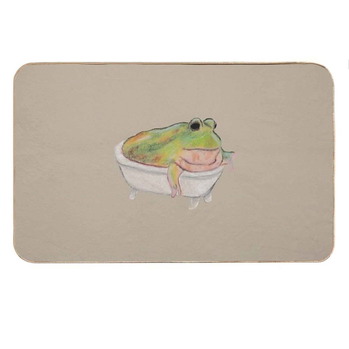 Frog in A Bathtub Bath Mat