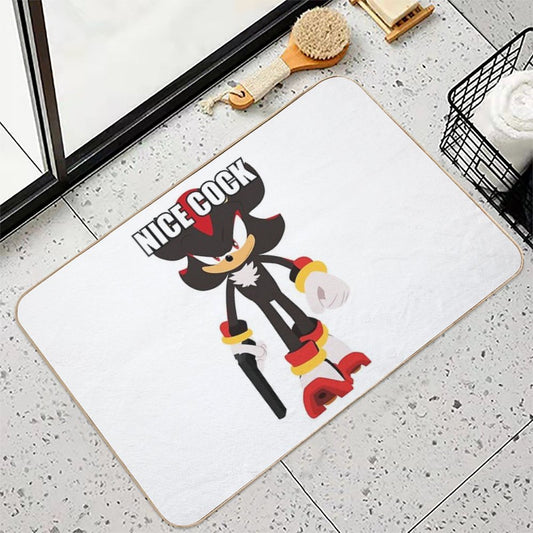 Edgehog with A Weapon 2D Bath Mat