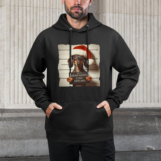 Funny Dachshund Christmas Dear Santa I Can Explain Weiner Sweatshirt Unisex Design Hoodie