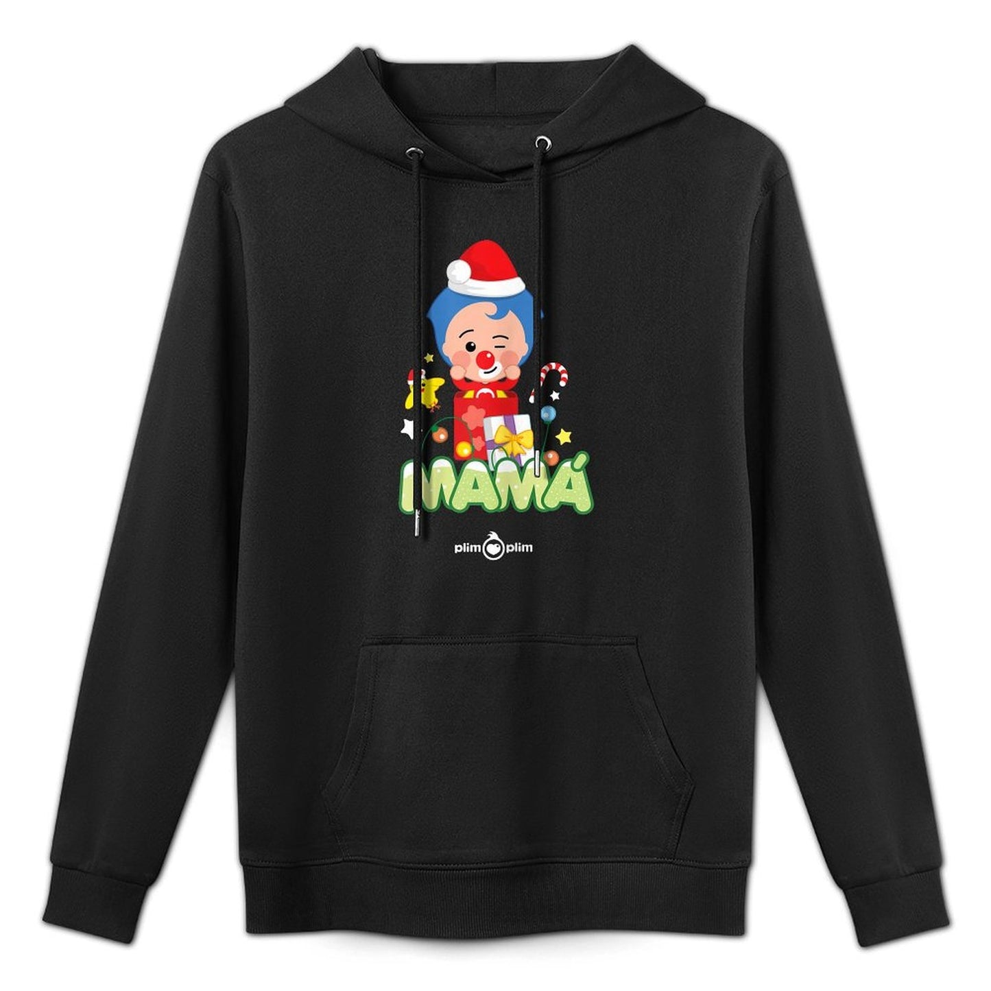 Plim Plim Womens Christmas Edition - Blue, X-Small,, Round Neck, Cotton Blend, Durable And Comfortable, Christmas Fans, All Ages Shape Retention Hoodie