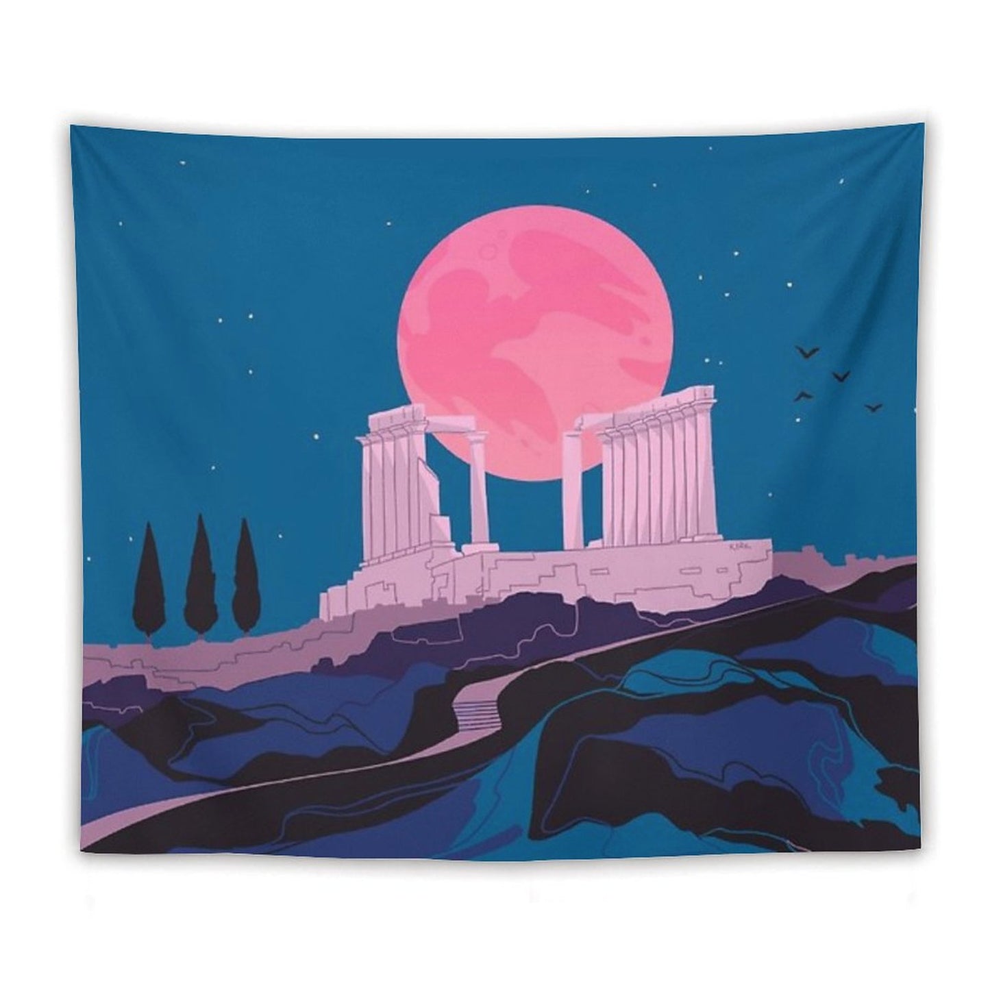 Temple of Poseidon at Sounion Tapestry