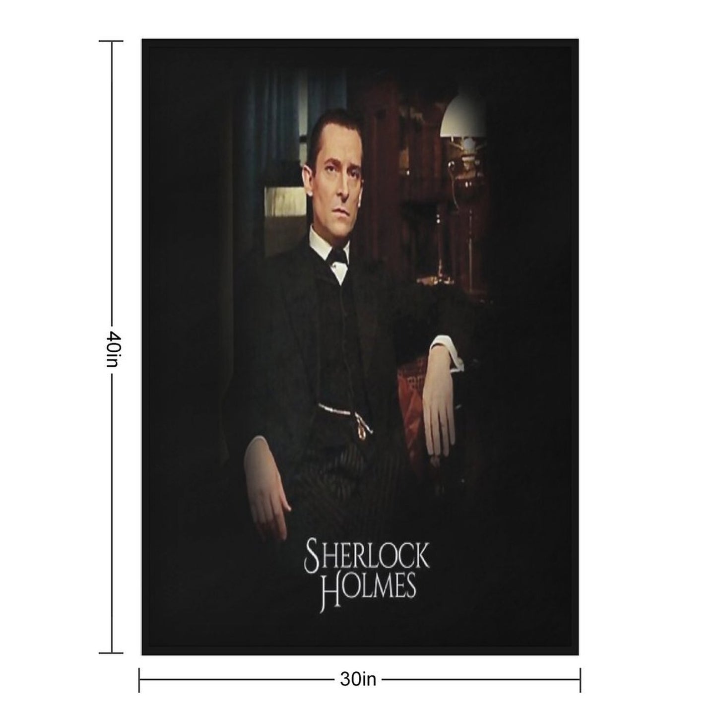 Sherlock Holmes Jeremy Brett - By The Lamplight Throw Blanket