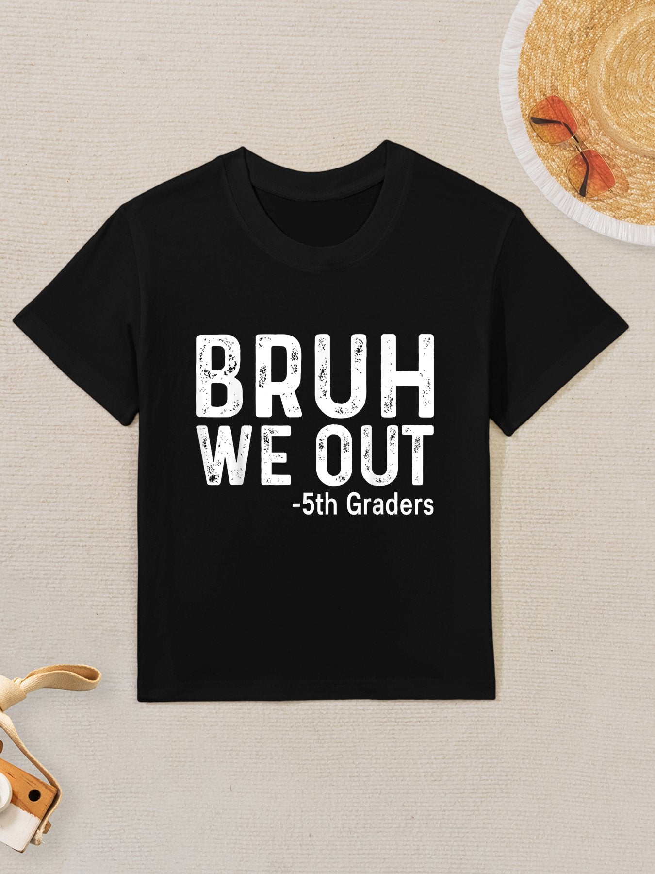 Bruh We Out 5th Graders Fifth Grade Graduation Kids T-Shirt