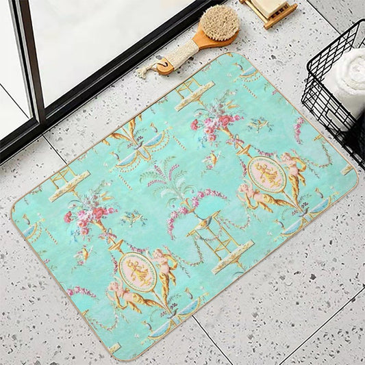 Marie Antoinette French Rococo Paris Pattern Bath Mat