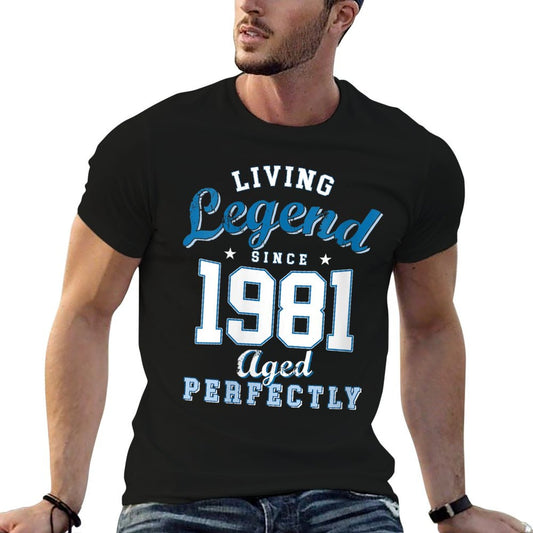 Womens 40th Birthday Living Legend Born in 1981 40 Years Old Odor-resistant T-Shirt