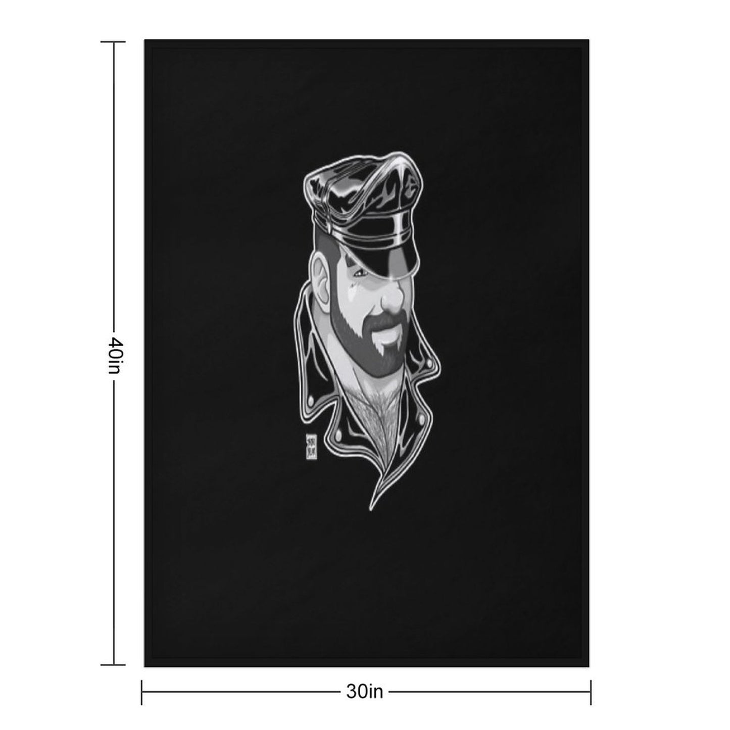 ADAM LIKES LEATHER - BLACK AND WHITE Throw Blanket