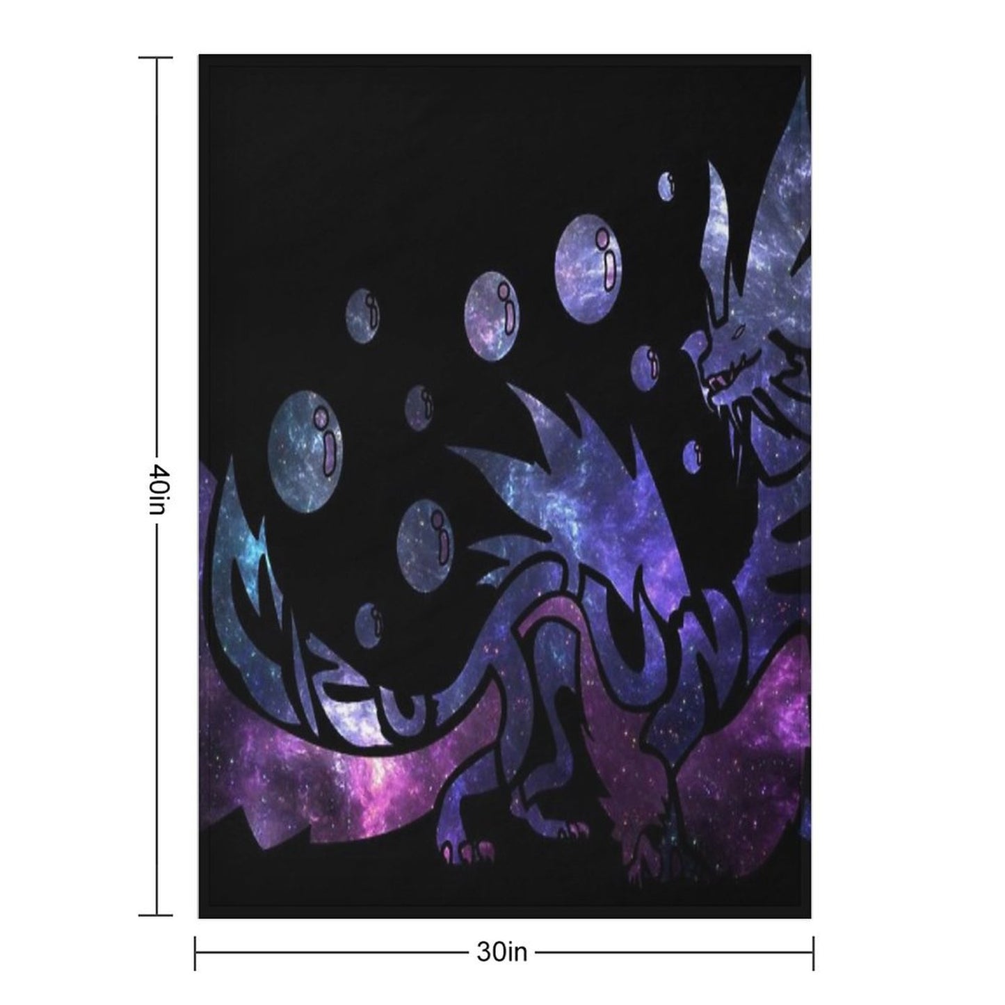 Monster Hunter World - Mizutsune (Galaxy Design) Throw Blanket