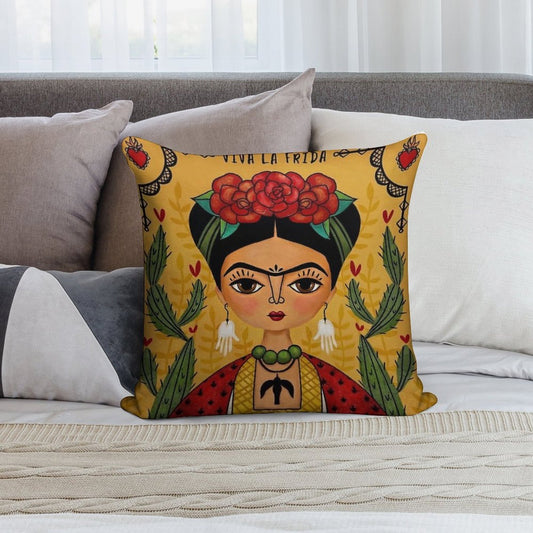Frida Kahlo Illustration Soft Ultra-Soft Texture Throw Pillow