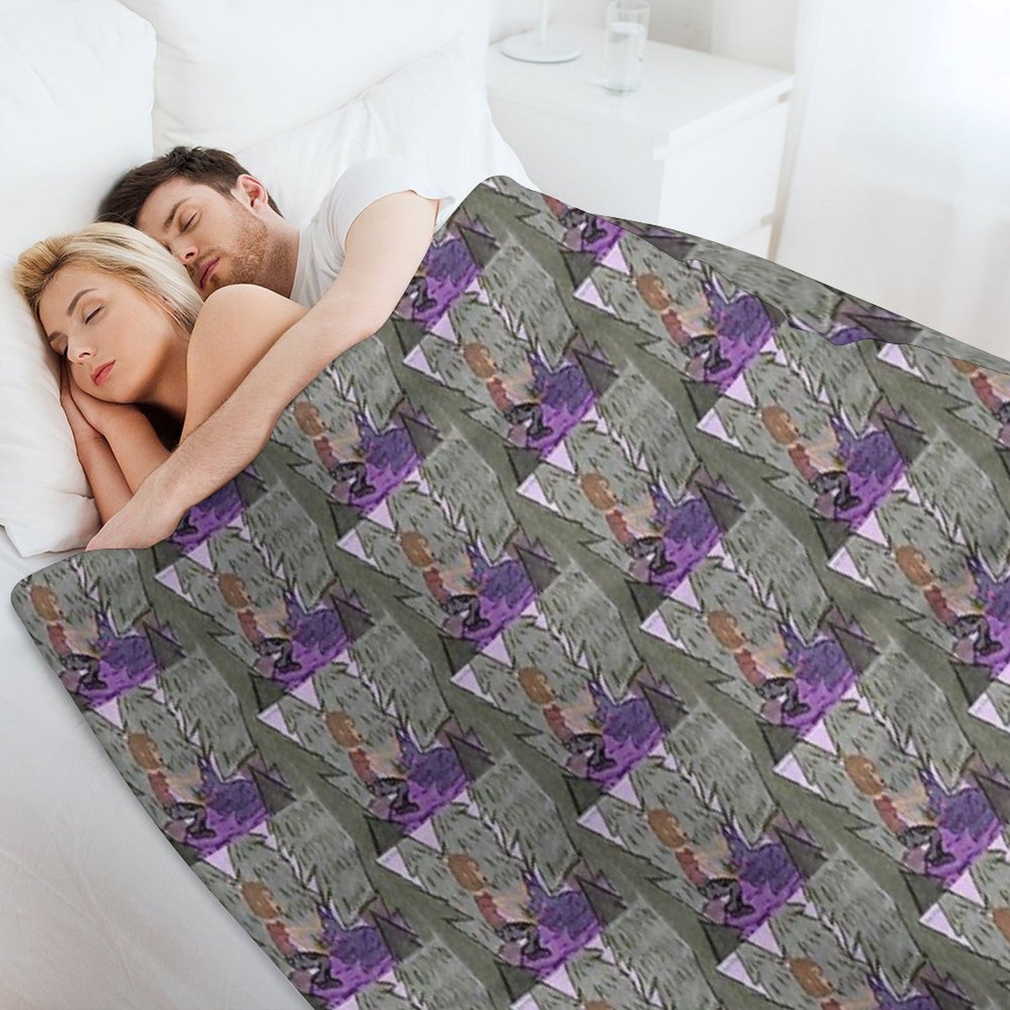 Sigrid And The Wolverine Throw Blanket