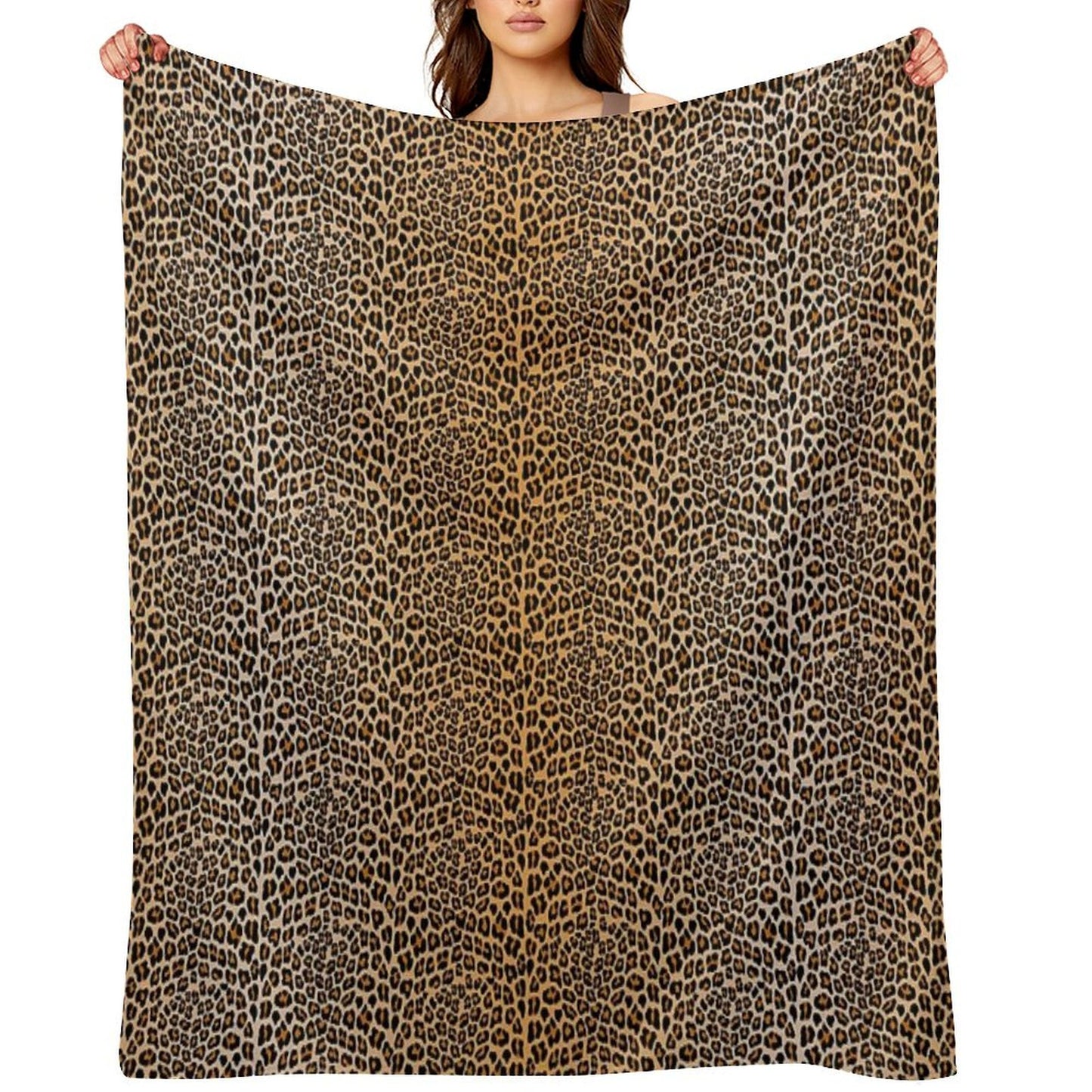 Trendy Leopard Print Aesthetic – Wild Animal Pattern Design Throw Blanket