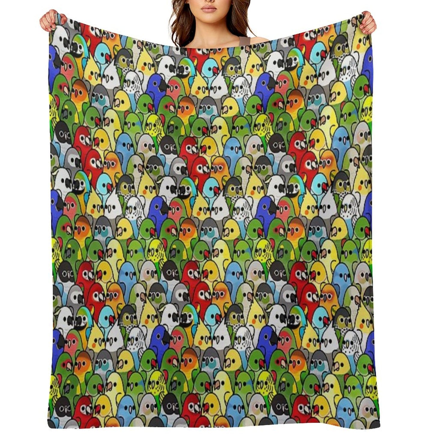 Too Many Birds! Bird Squad Classic Throw Blanket