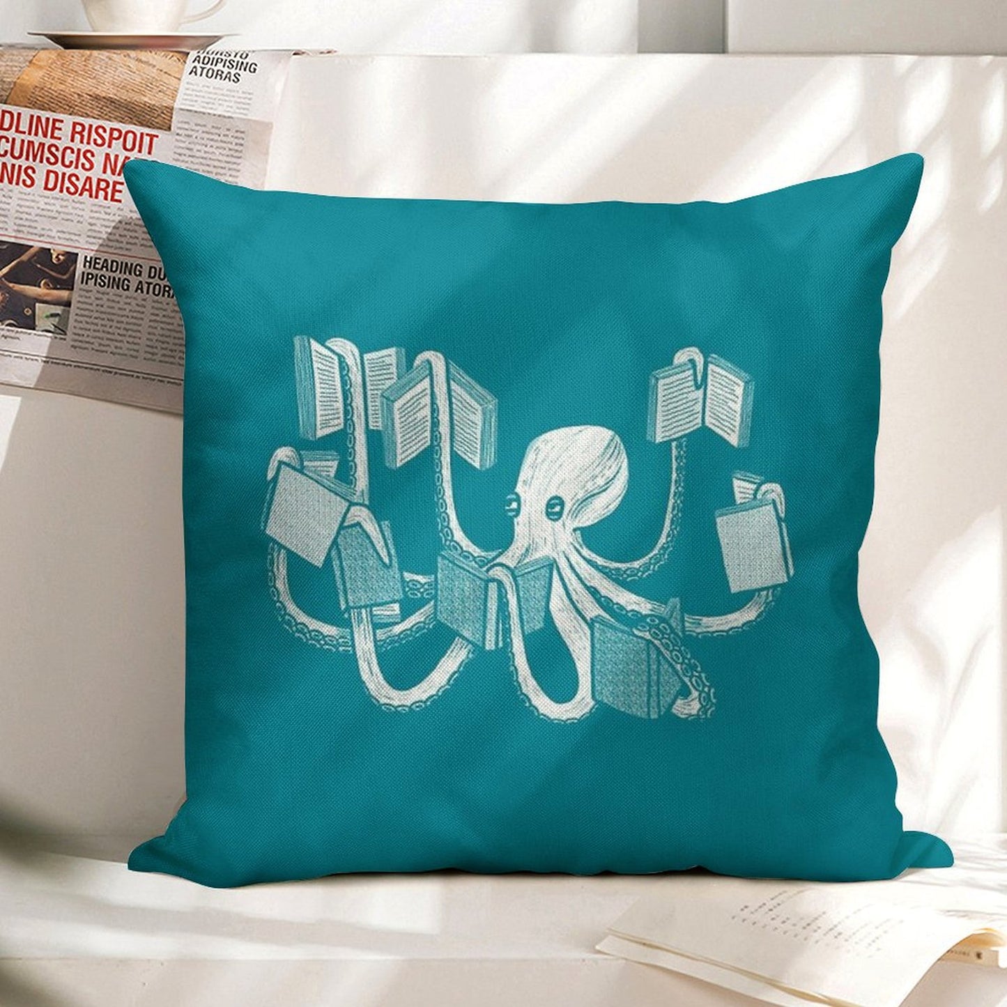 Armed With Knowledge Linen Throw Pillow Cover