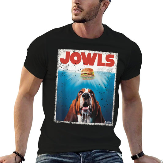 Funny Bassett Hound Dog Jowls Burger, Puppy Dog Eyes Dog Mom T-Shirt