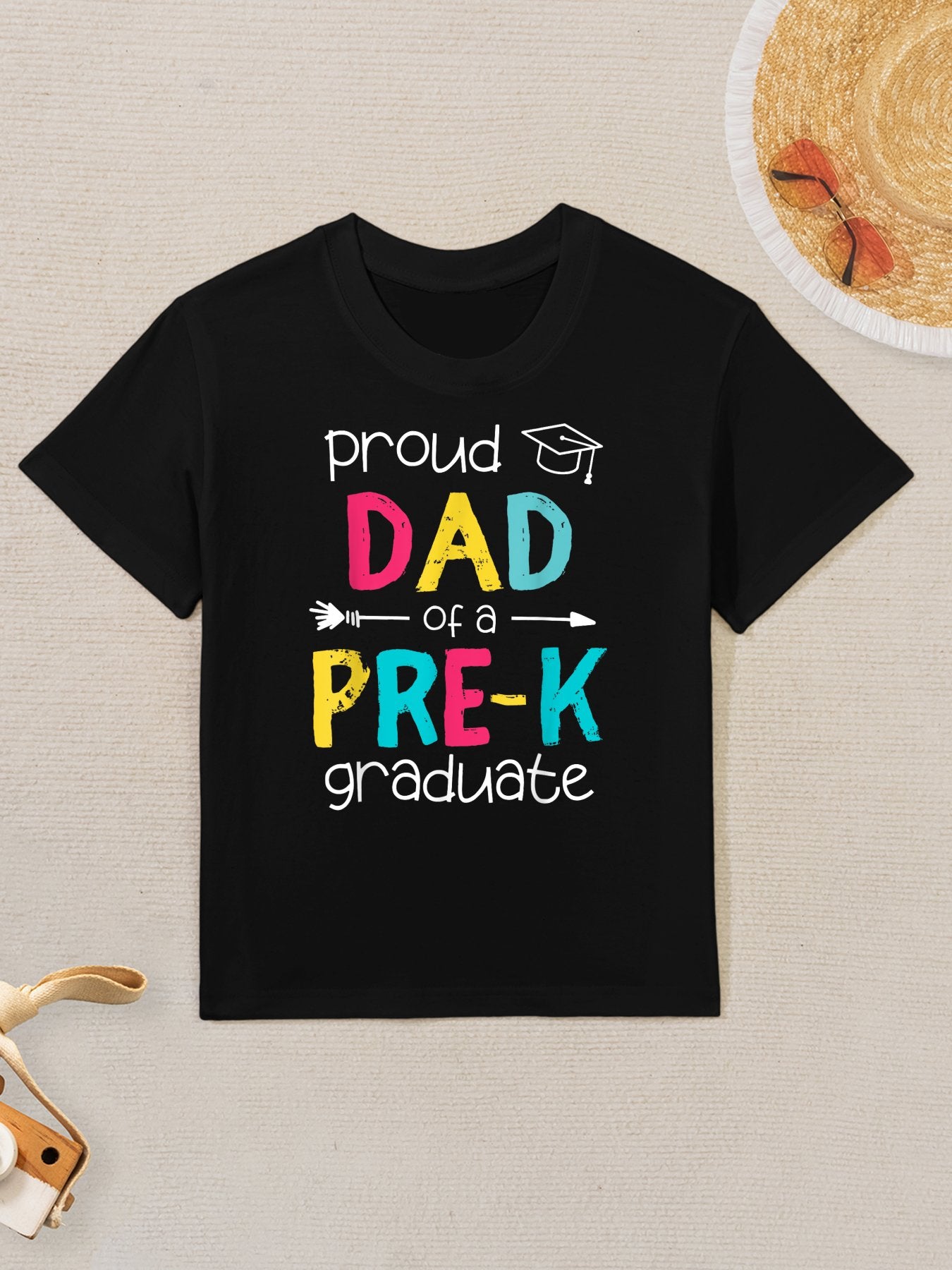 Proud Dad Father PreK Preschool Family Matching Graduation Kids T-Shirt