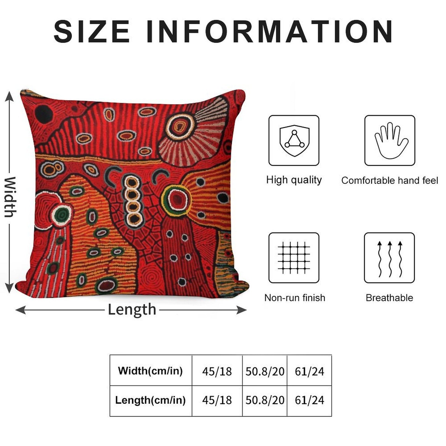 Australian Aboriginal Art Soft Skin-Friendly Throw Pillow