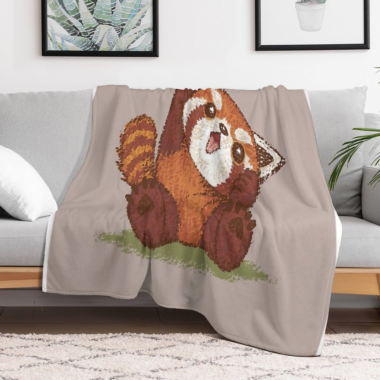 Cute Red Panda Throw Blanket