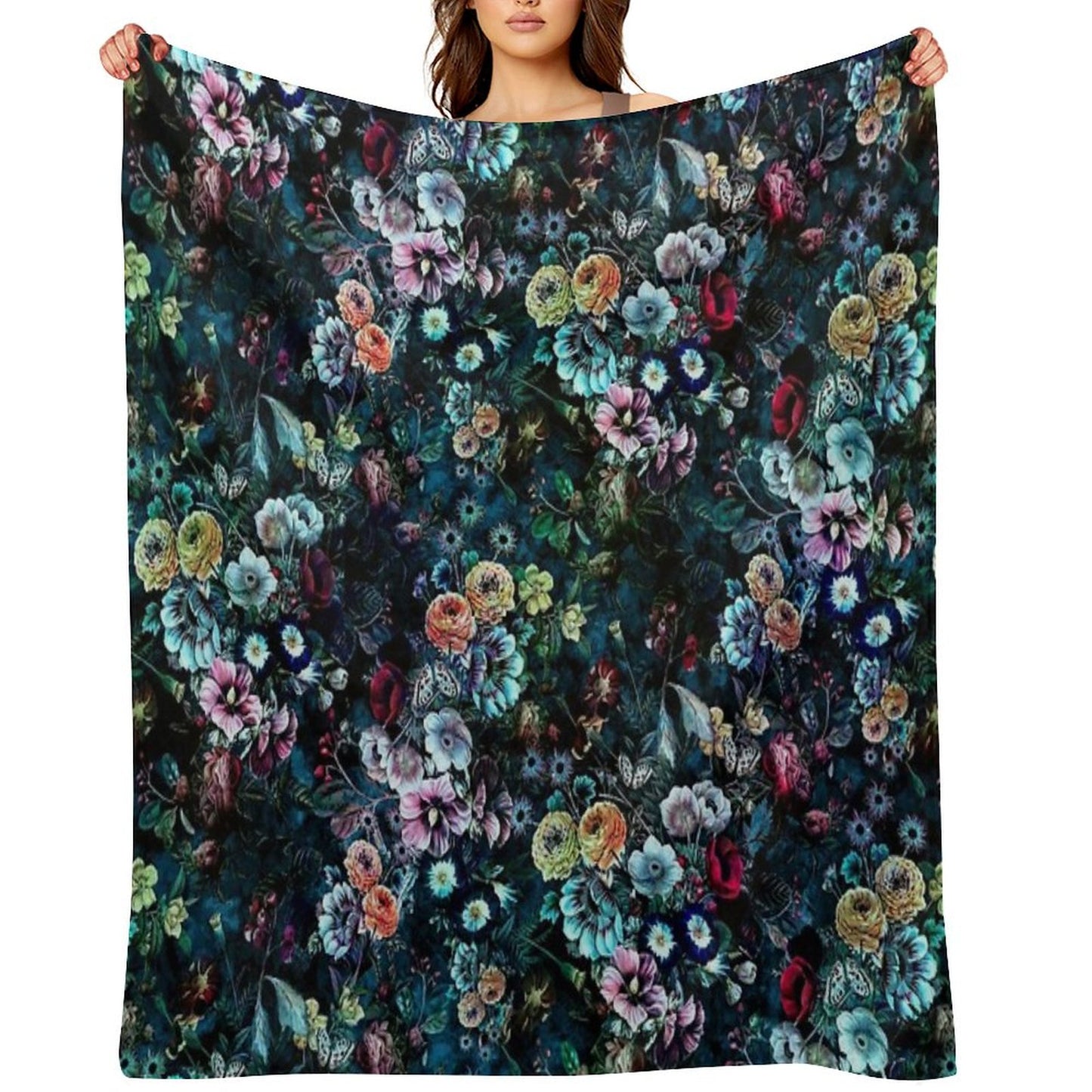 Night Garden Throw Blanket