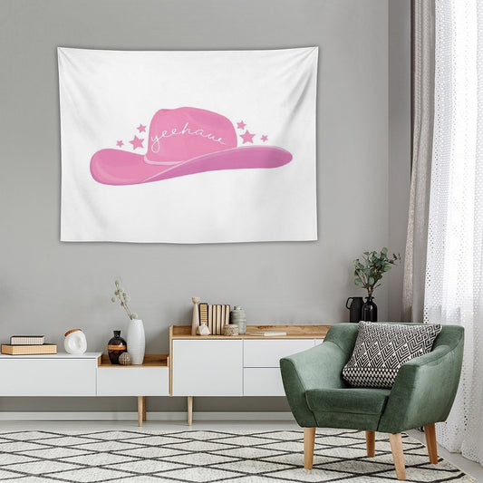 Pink Cowboy Hat Tapestry