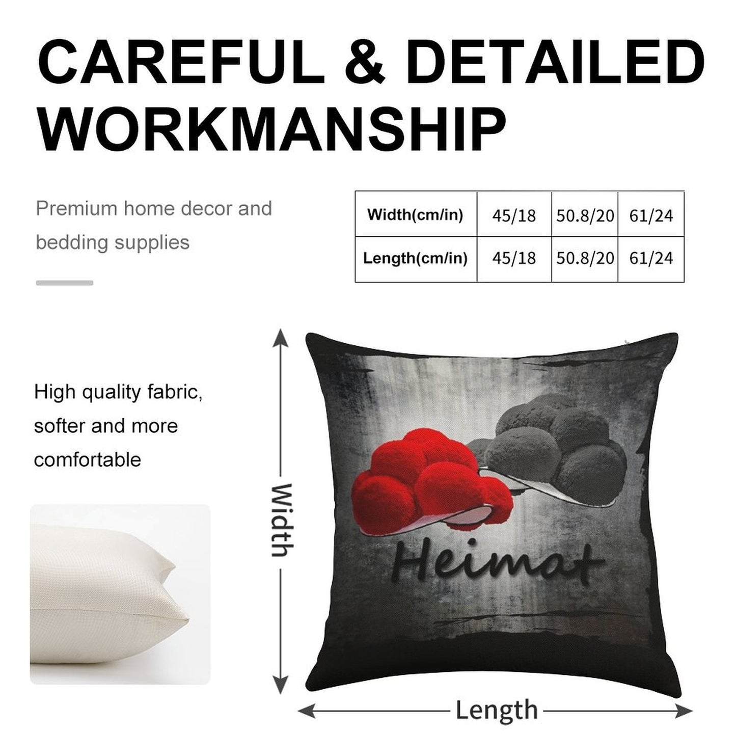 Black Forest Hats Heimat ART 1.0 Linen Throw Pillow Cover