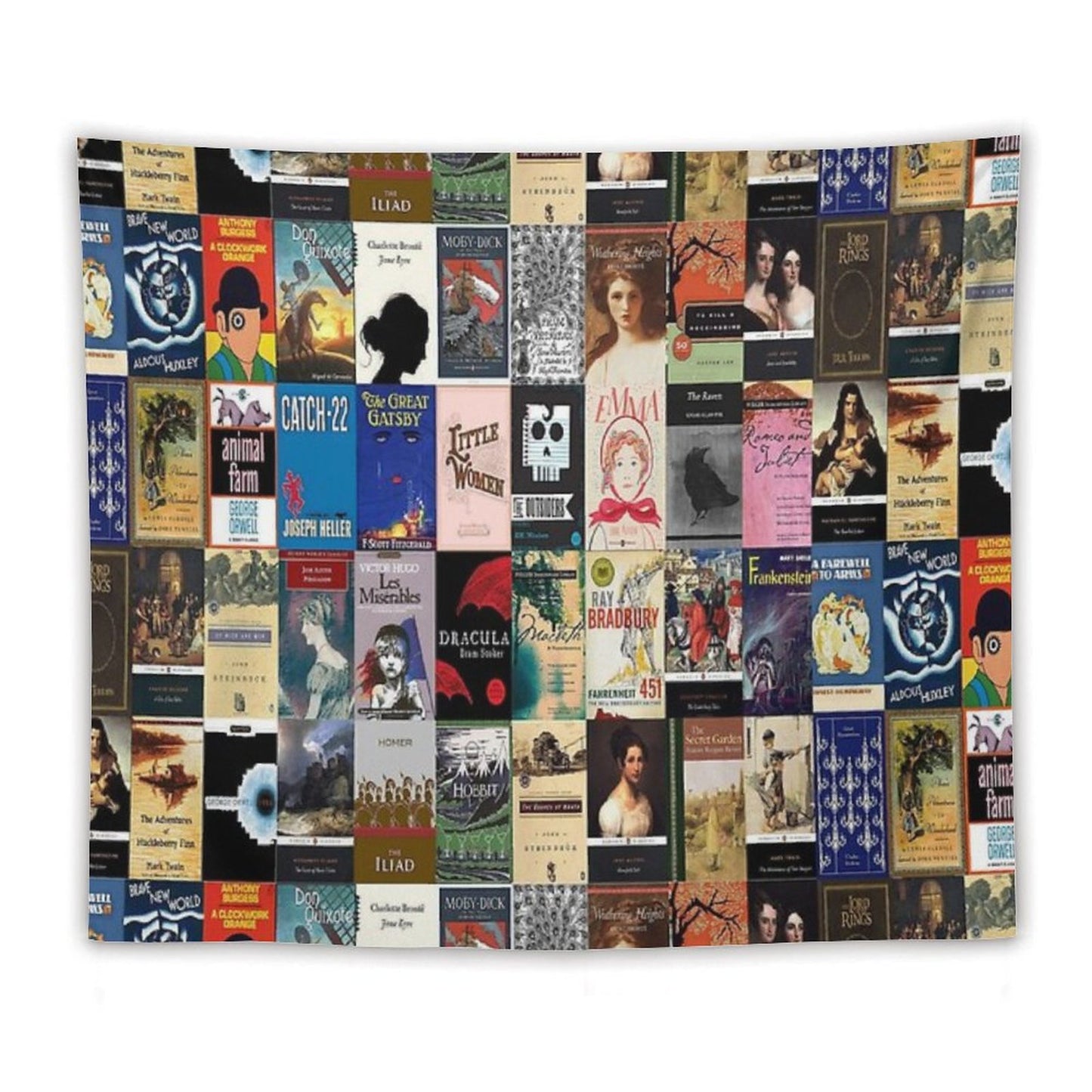 Classic Literature Book Covers Tapestry