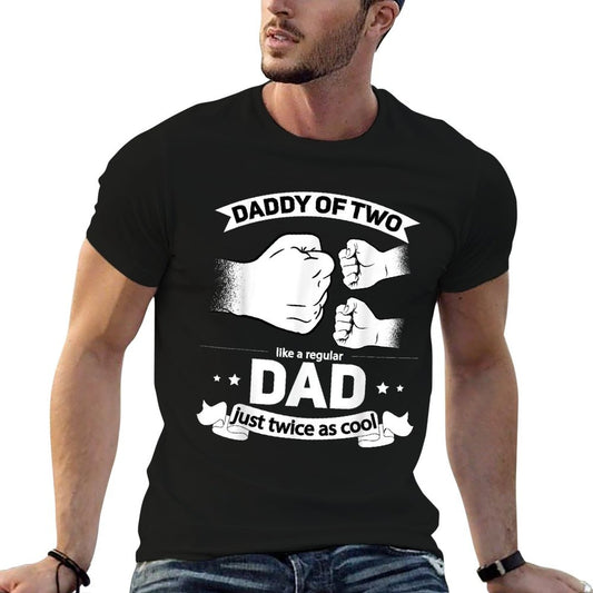Dad Squared Fathers Day Dad of Two Cool Daddy of 2 T-Shirt