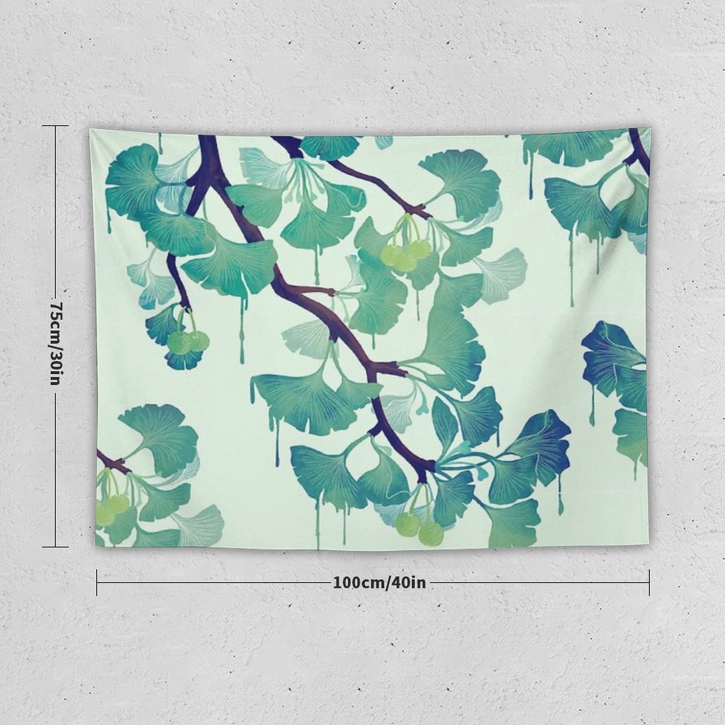 O Ginkgo (in Green) Tapestry
