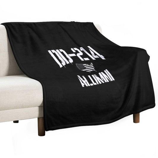 DD-214 Alumni Veteran Appreciation Gift US Flag Throw Blanket