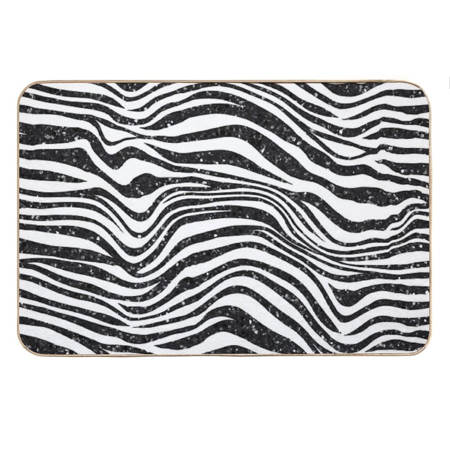 Glitter Zebra Bath Mat