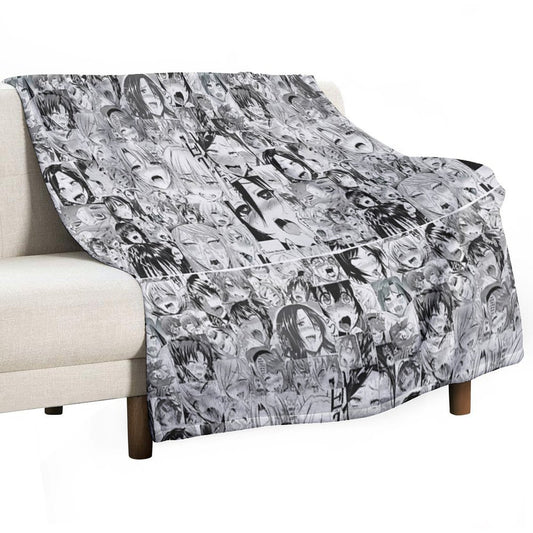 Aygo Hentai Anime Face Throw Blanket