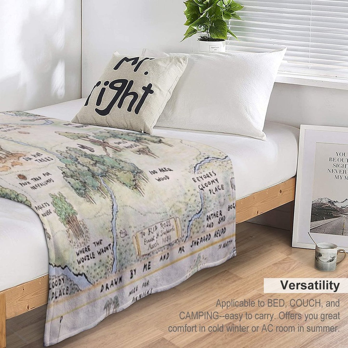 Hundred Acre Wood Map Throw Blanket
