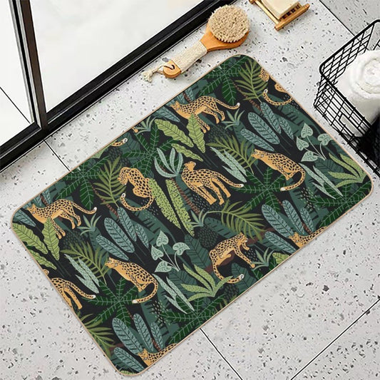 Indian Jungle Pattern Bath Mat