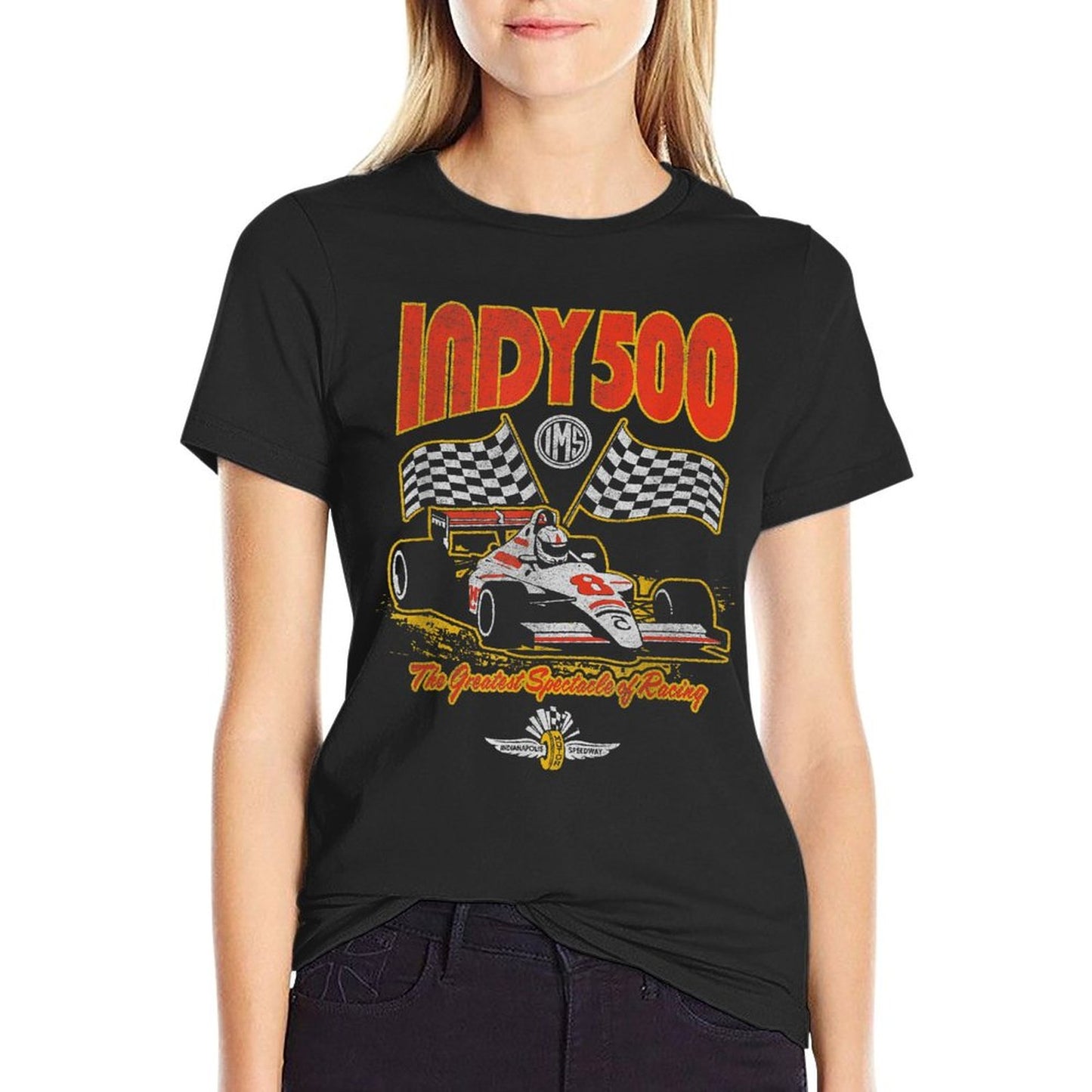 Indy 500 The Greatest Spectacle In Racing Distressed Style T-Shirt