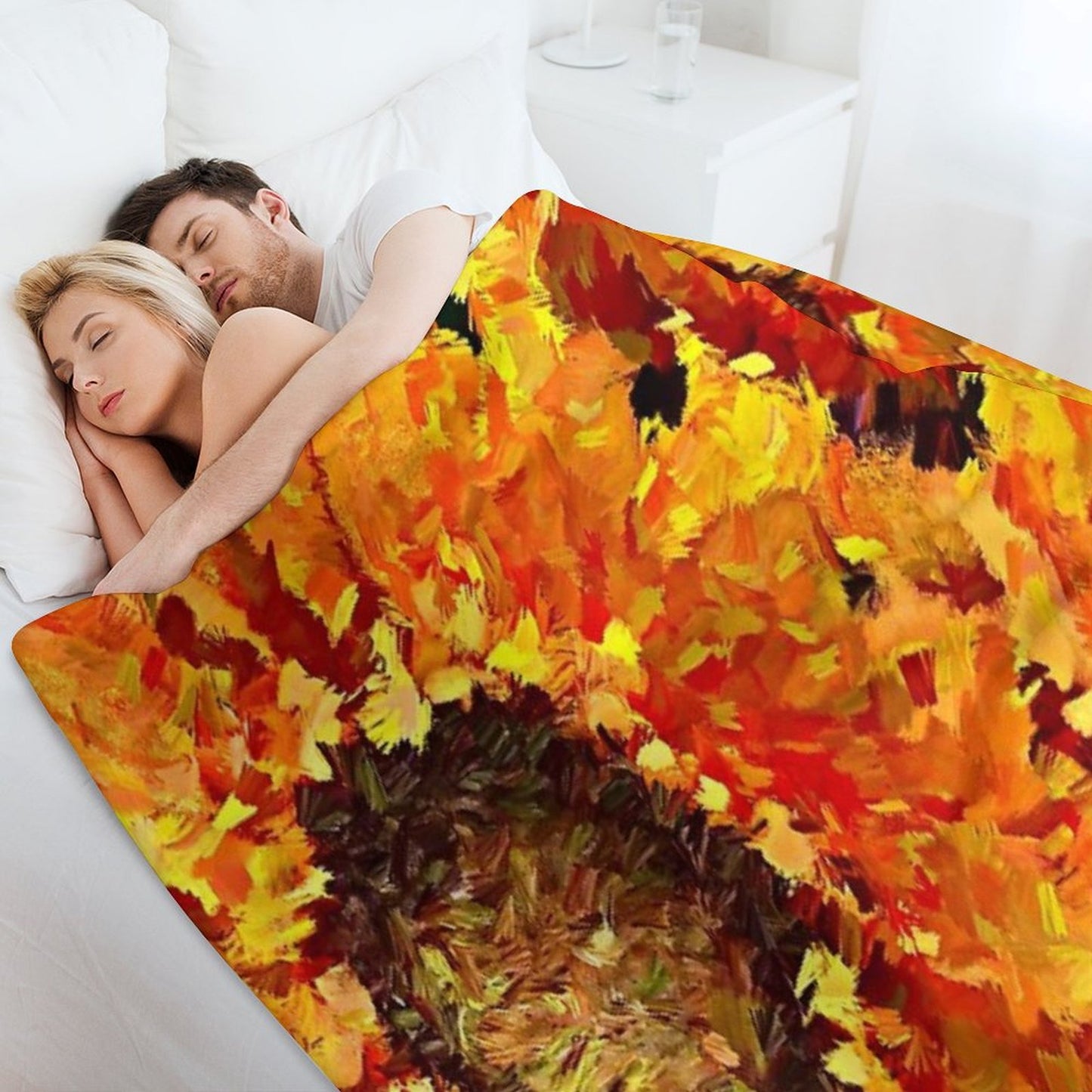 Sunflowers Abstracted Throw Blanket