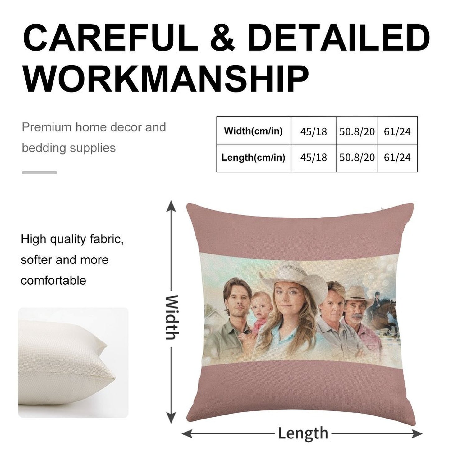 Heartland - Family Linen Throw Pillow Cover