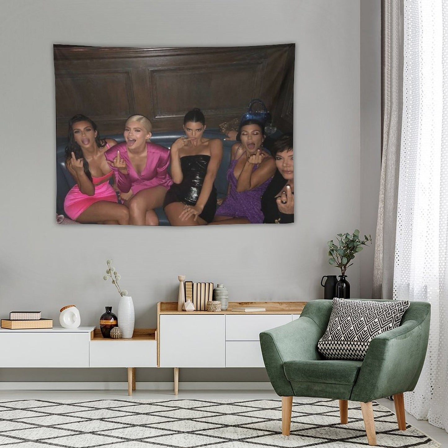 Kardashians Middle Finger Tapestry