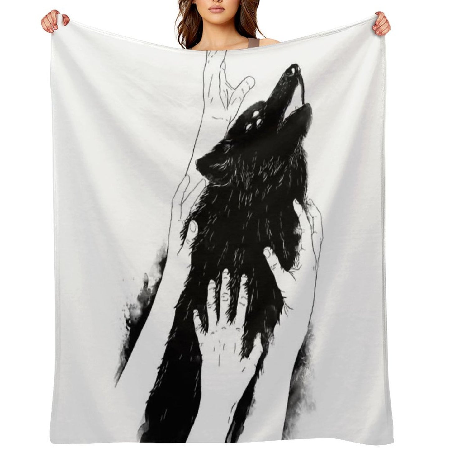 Wolves of Paris Throw Blanket
