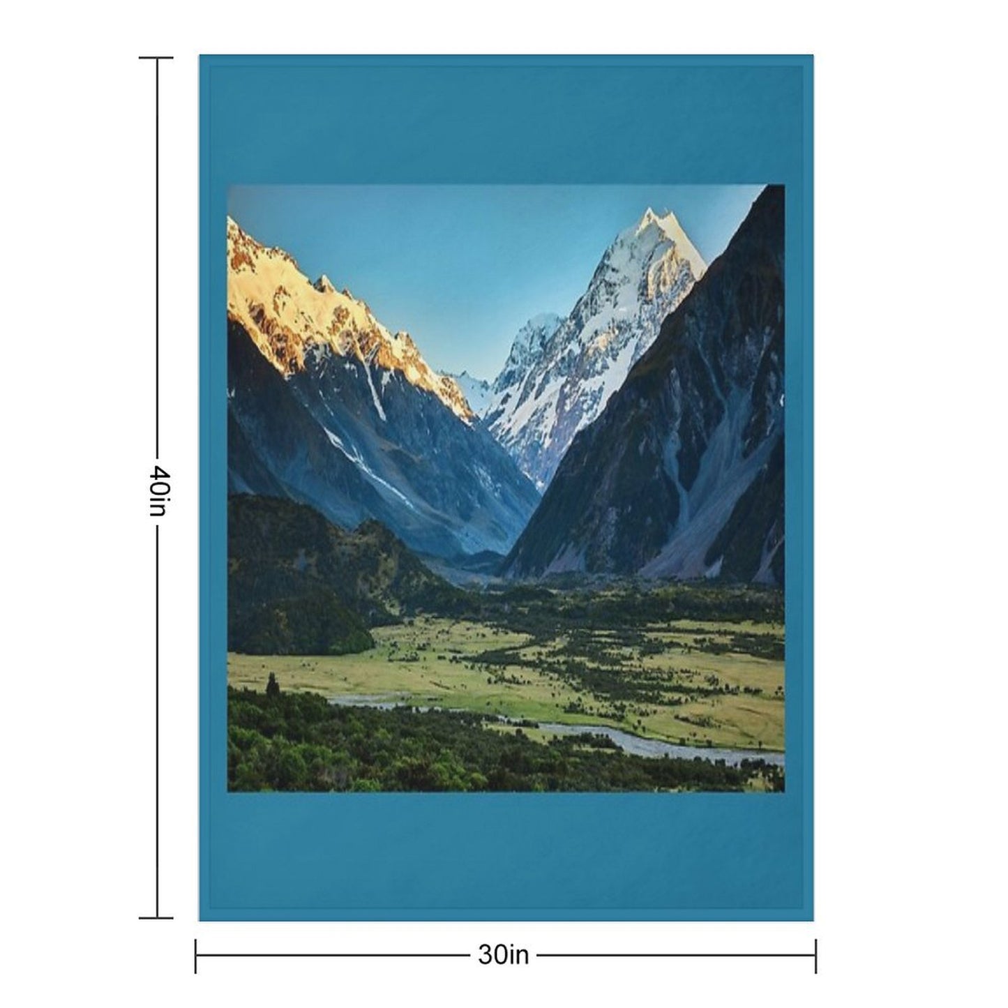 Aoraki Mt Cook Throw Blanket