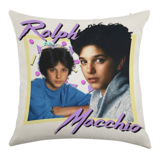 80s Ralph Macchio Linen Throw Pillow Cover