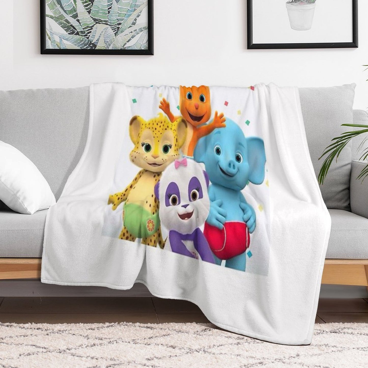 Word Party - Kids Tv Show Throw Blanket