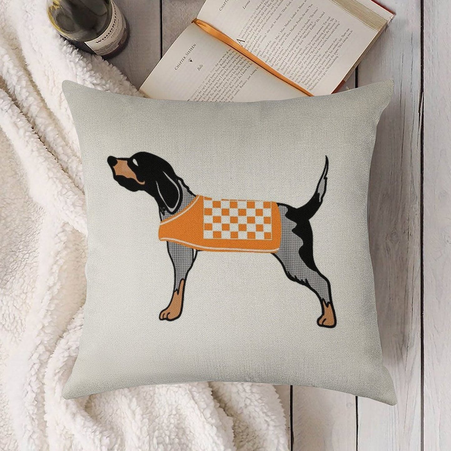 Smokey Linen Throw Pillow Cover