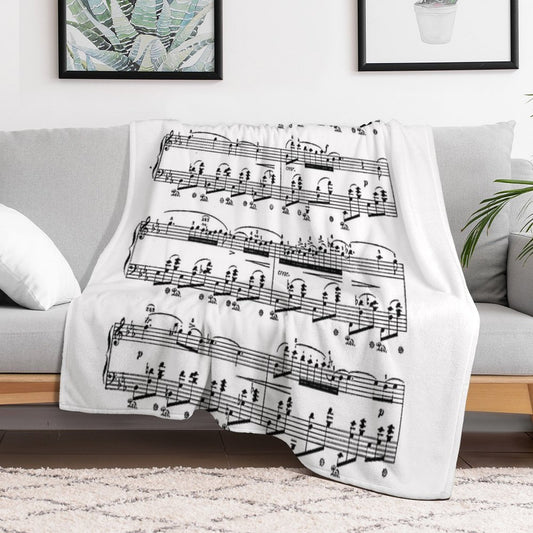 Chopin Nocturne Throw Blanket