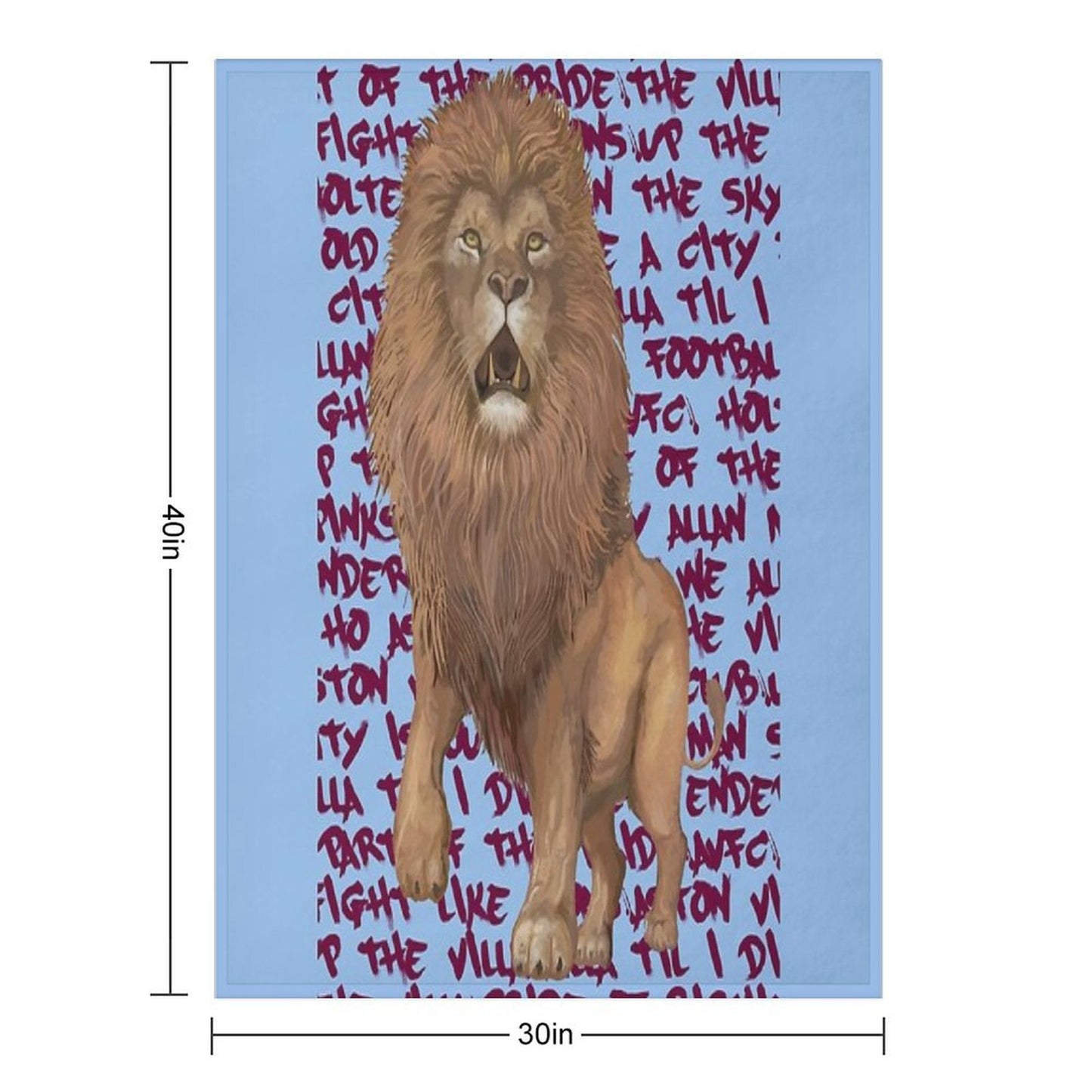 Rampant Lion AVFC Throw Blanket