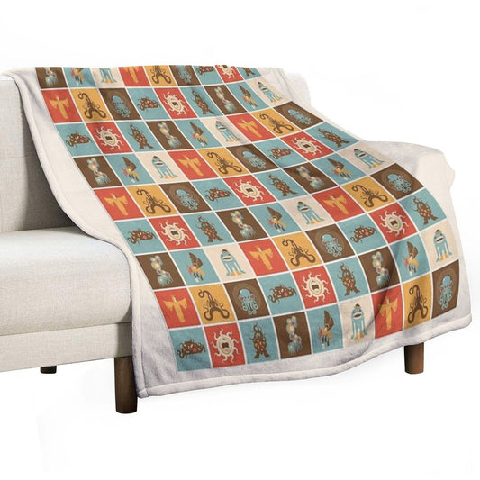 The Lovecraftian Squares Throw Blanket