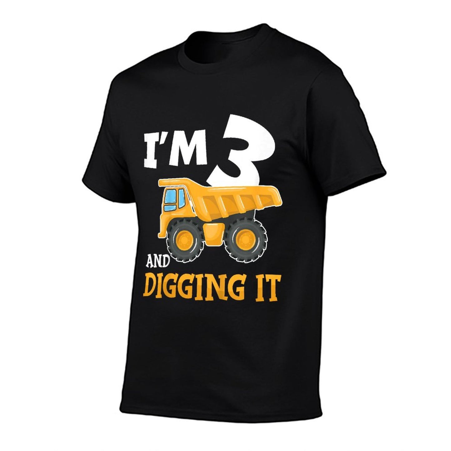 Three 3yr 3rd Birthday Construction Boy 3 Years Old T-Shirt