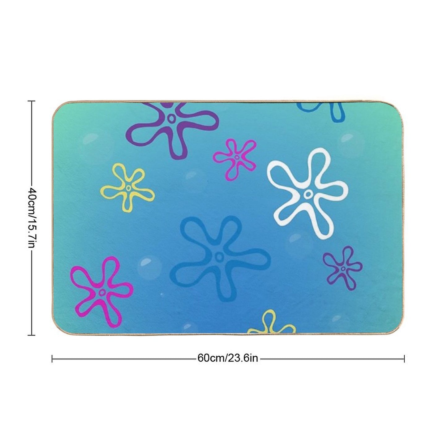 Ocean Flowers Bath Mat