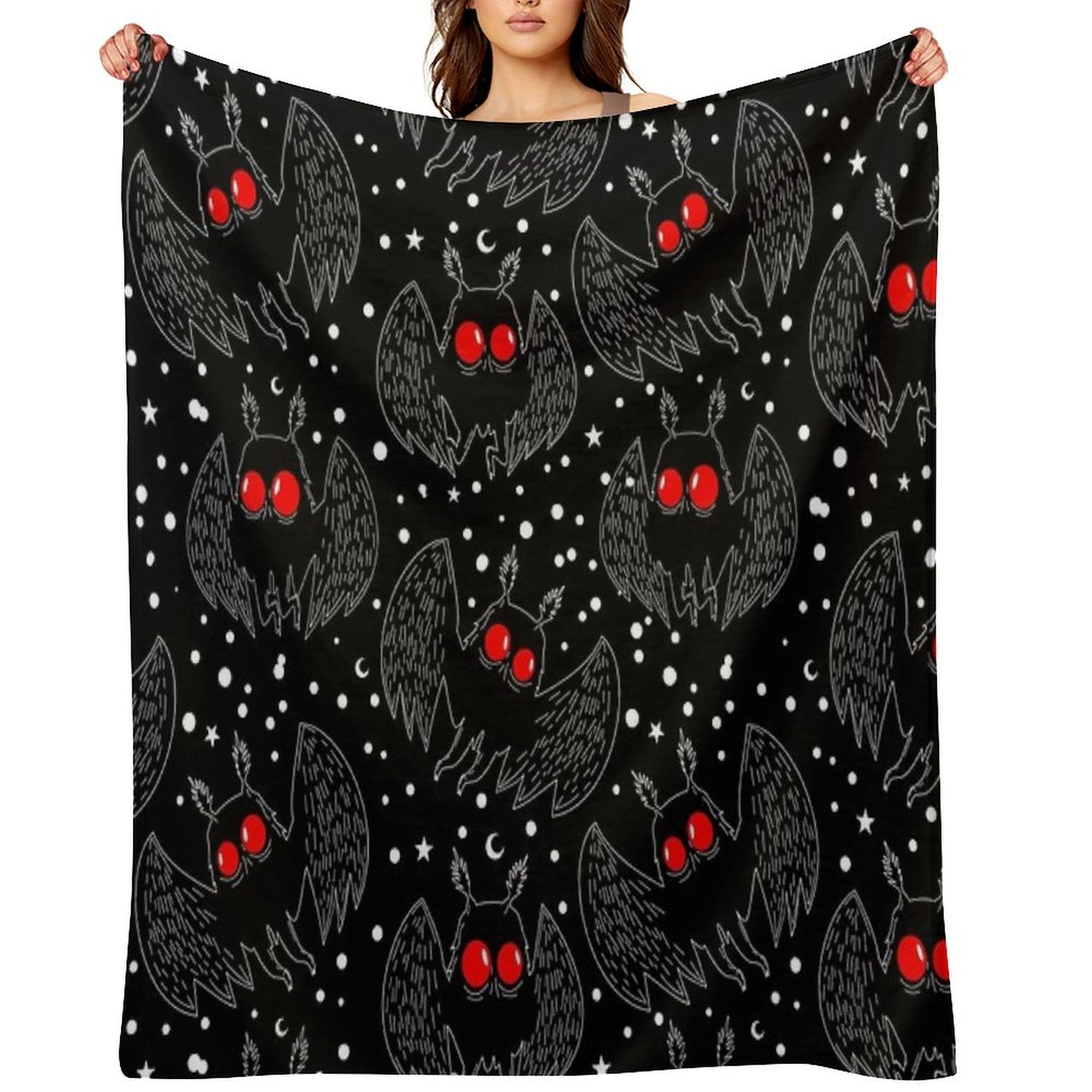 Mothman Night Throw Blanket